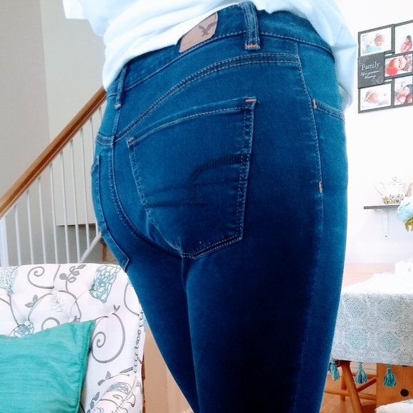 American Eagle Super Skinny Denim Jeggings Jeans size 2 - Picture 6 of 11